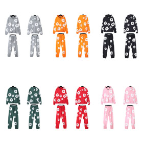 Denim Tears Kapok Foam Print American-Style Hooded Suit-4555  